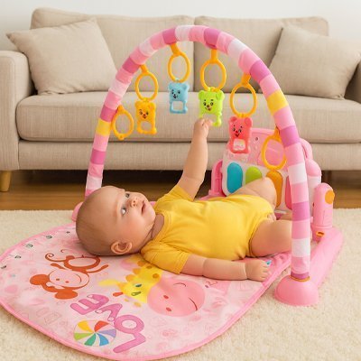 Tapis eveil bebe | Coloré Stimulant - Mamanbebebynina