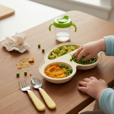 Assiette bébé ventouse antidérapante | SécuRepas - Mamanbebebynina